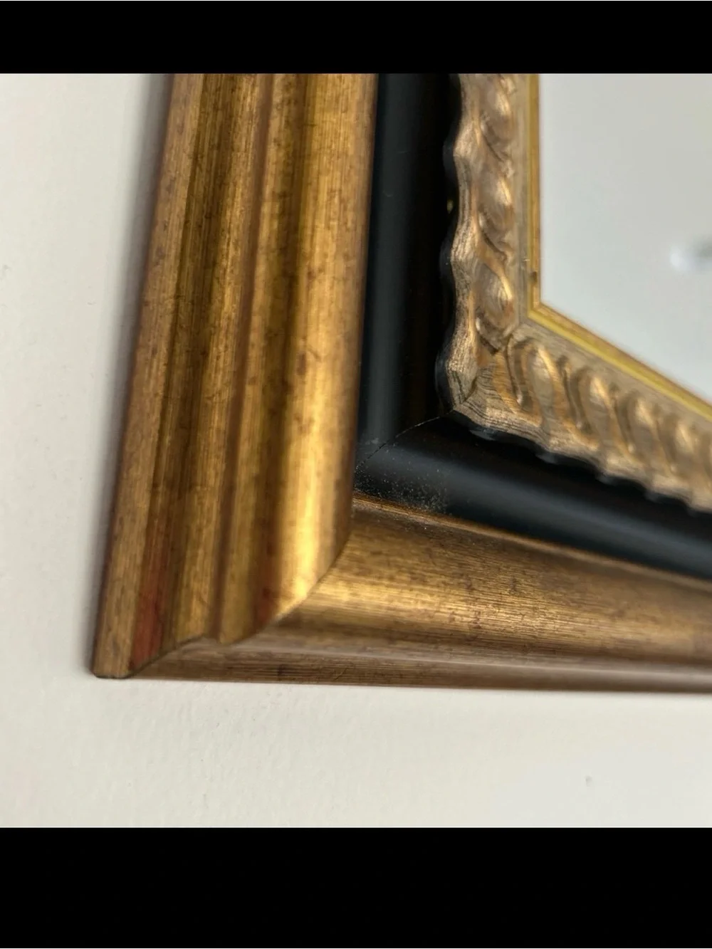 Elegant Gold and Black Decorative Wall Mirror
